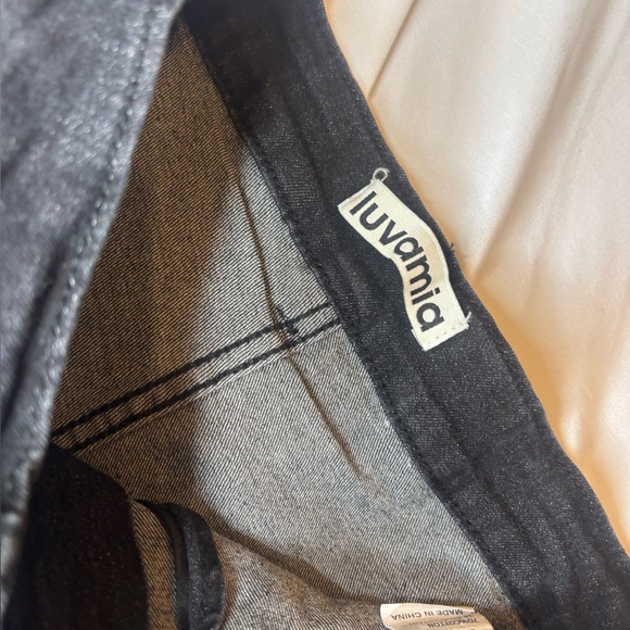 Black Denim Mini Skirt size medium - Picture 3 of 5